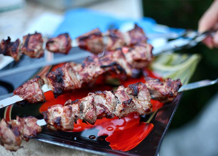 photo of shish kebab